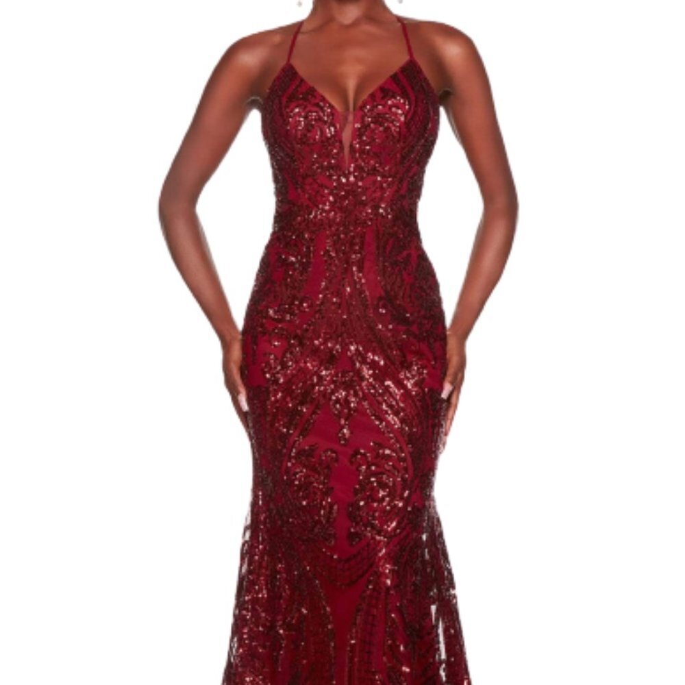 NWT Alyce Paris 61424 Prom Dress Wine Size 2